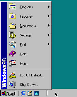 Screenshot of Start Menu