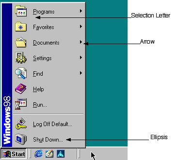 Screenshot of Start Menu