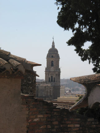 Málaga - Cathedral  seen from Alcazaba Castle