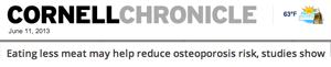 cornell article about protein and osteoporosis