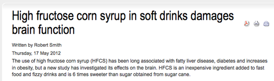 brain function on hfcs