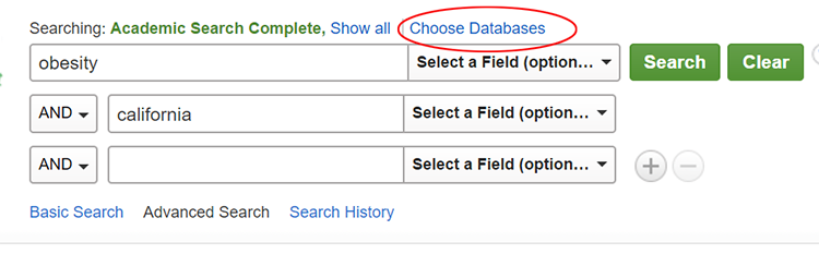 choose databases