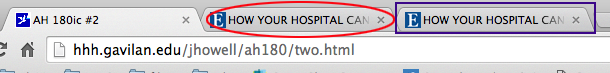 tabs with 2 formats of the same article
