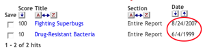 results for a search on mrsa