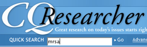 cq researcher search screen