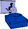 slide projector and screen