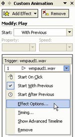 Custom Animation list