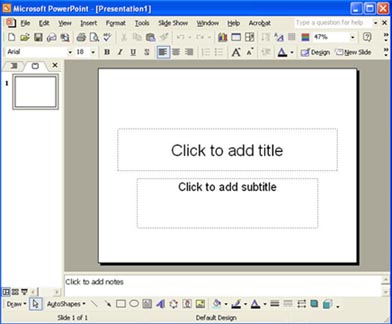 PowerPoint program window