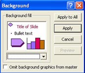 backgound dialog box