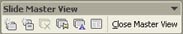 Slide Master View Toolbar
