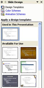 Slide Design Task Pane