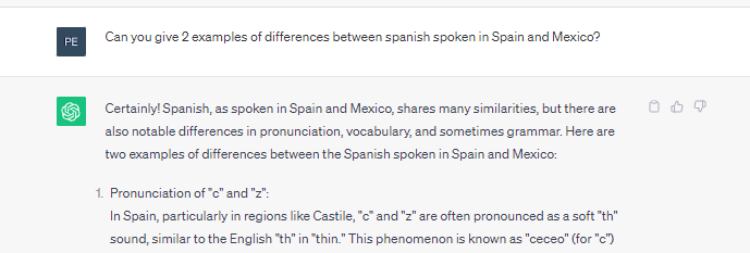 example espanol